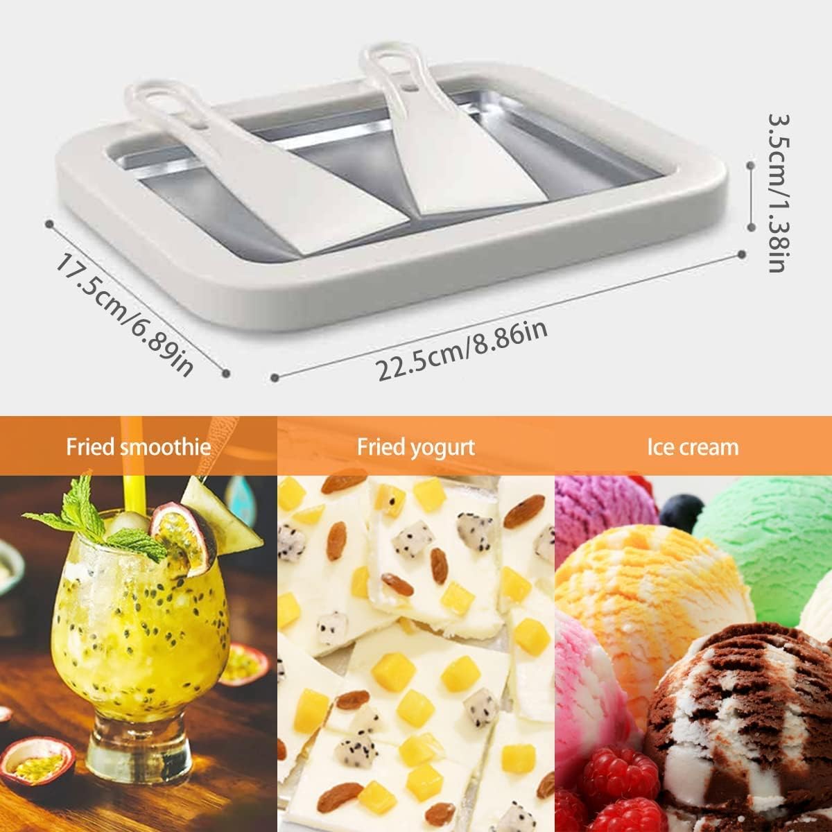 Ice Roll Maker - Παγωτομηχανή με 2 Ανοξείδωτες Σπάτουλες για Σπιτικό Ρολό Παγωτού & Παγωμένο Γιαούρτι - Instant Ice Cream Maker Ice Roll Maker - Παγωτομηχανή με 2 Ανοξείδωτες Σπάτουλες για Σπιτικό Ρολό Παγωτού & Παγωμένο Γιαούρτι - Instant Ice Cream Maker