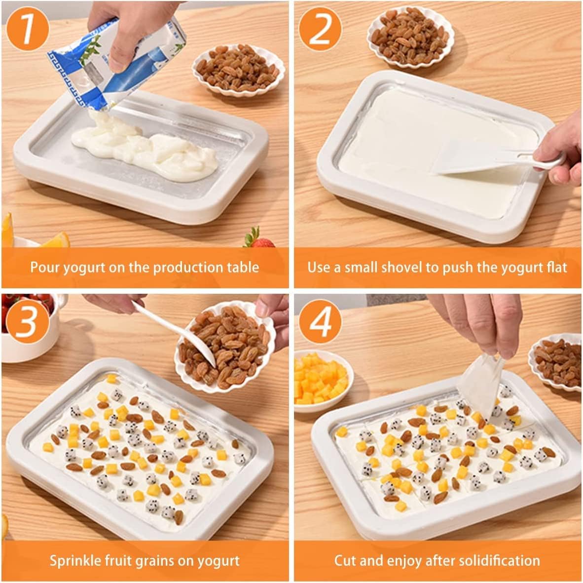 Ice Roll Maker - Παγωτομηχανή με 2 Ανοξείδωτες Σπάτουλες για Σπιτικό Ρολό Παγωτού & Παγωμένο Γιαούρτι - Instant Ice Cream Maker Ice Roll Maker - Παγωτομηχανή με 2 Ανοξείδωτες Σπάτουλες για Σπιτικό Ρολό Παγωτού & Παγωμένο Γιαούρτι - Instant Ice Cream Maker