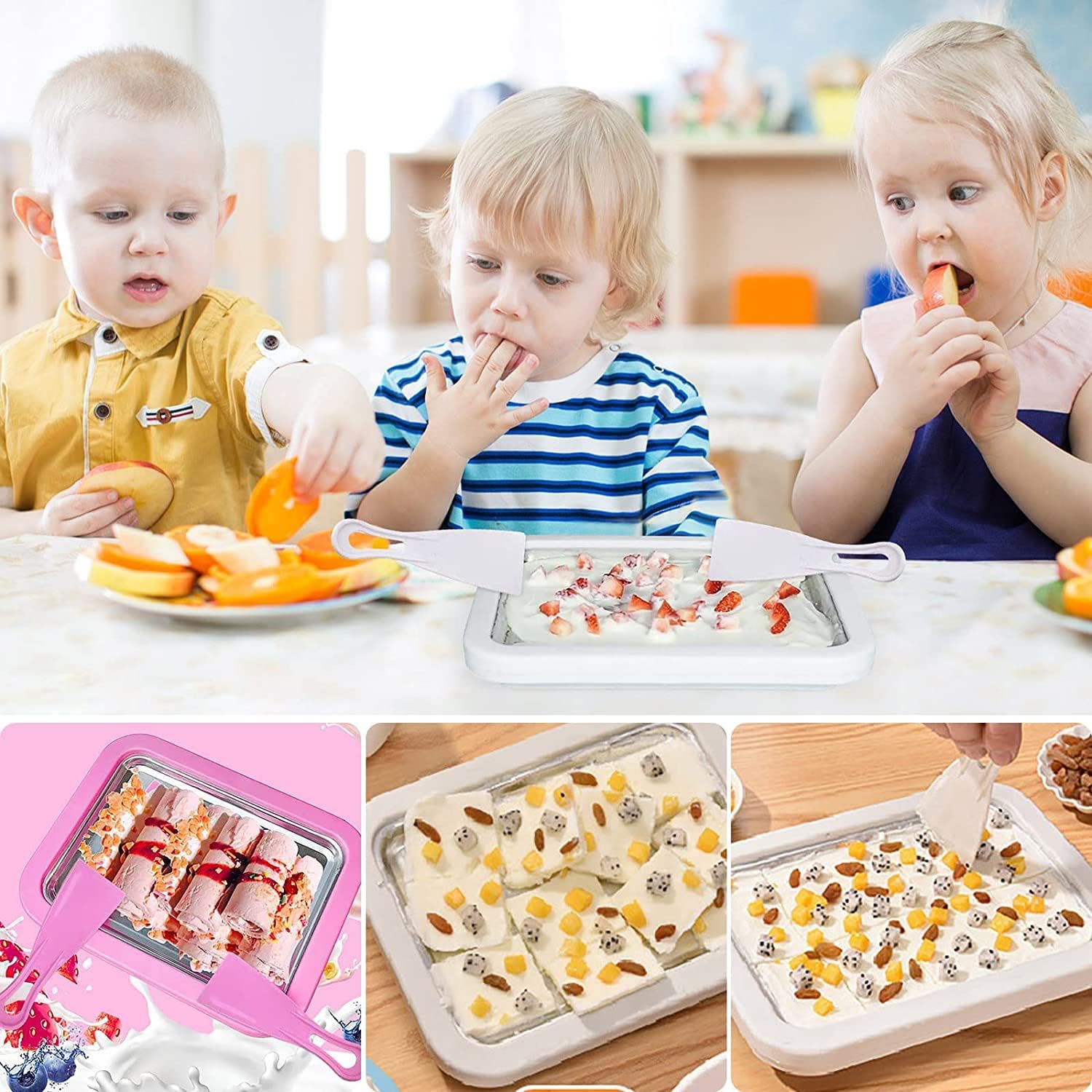 Ice Roll Maker - Παγωτομηχανή με 2 Ανοξείδωτες Σπάτουλες για Σπιτικό Ρολό Παγωτού & Παγωμένο Γιαούρτι - Instant Ice Cream Maker Ice Roll Maker - Παγωτομηχανή με 2 Ανοξείδωτες Σπάτουλες για Σπιτικό Ρολό Παγωτού & Παγωμένο Γιαούρτι - Instant Ice Cream Maker