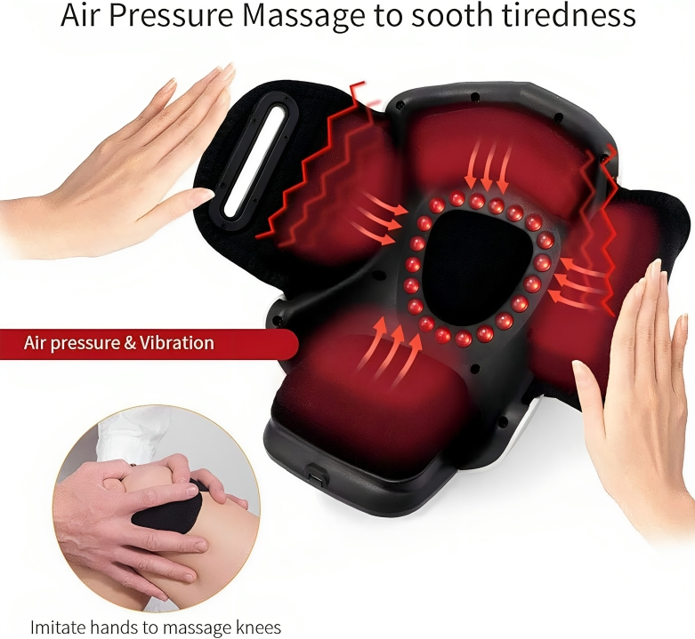 Ηλεκτρικά Θερμαινόμενη Συσκευή με Δόνηση για Μασάζ Γονάτου 3 σε 1 - Επαναφορτιζόμενη 2600mAh με 3 Επίπεδα Ρύθμισης Θερμοκρασίας & Πίεσης Ηλεκτρικά Θερμαινόμενη Συσκευή με Δόνηση για Μασάζ Γονάτου 3 σε 1 - Επαναφορτιζόμενη 2600mAh με 3 Επίπεδα Ρύθμισης Θερμοκρασίας & Πίεσης