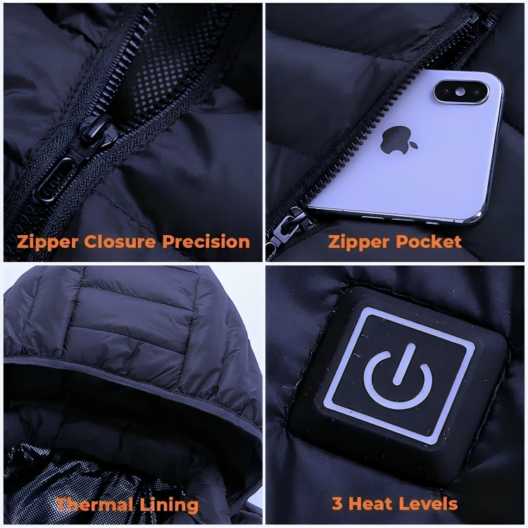 Ηλεκτρικά Θερμαινόμενο Αδιάβροχο Μπουφάν με Αποσπώμενη Κουκούλα - Με 11 Σημεία Θέρμανσης και 3 Επίπεδα Θερμοκρασίας - Μεγέθη M - XXXXL Ηλεκτρικά Θερμαινόμενο Αδιάβροχο Μπουφάν με Αποσπώμενη Κουκούλα - Με 11 Σημεία Θέρμανσης και 3 Επίπεδα Θερμοκρασίας - Μεγέθη M - XXXXL