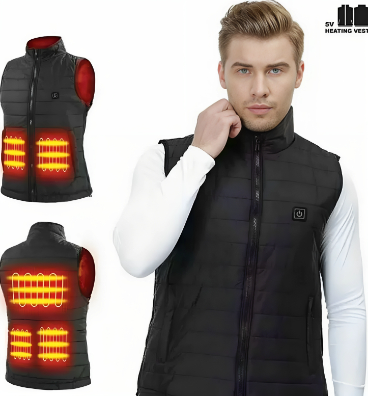 Ηλεκτρικά Θερμαινόμενο Γιλέκο - Μπουφάν - Με 3 Επιλογές Θερμότητας & USB Επαναφορτιζόμενο - XL-XXXL Ηλεκτρικά Θερμαινόμενο Γιλέκο - Μπουφάν - Με 3 Επιλογές Θερμότητας & USB Επαναφορτιζόμενο - XL-XXXL