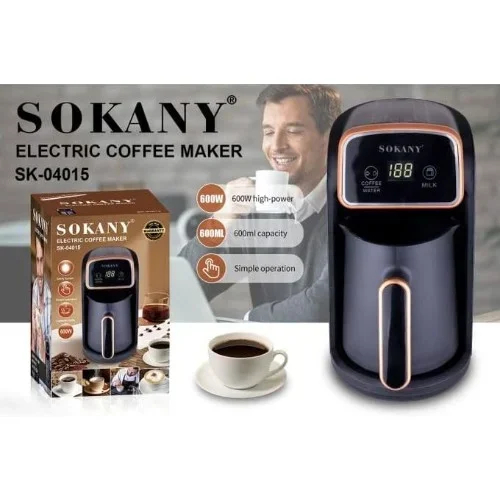 Ηλεκτρική Καφετιέρα Ελληνικού Καφέ 600ml 600W Sokany Ηλεκτρική Καφετιέρα Ελληνικού Καφέ 600ml 600W Sokany