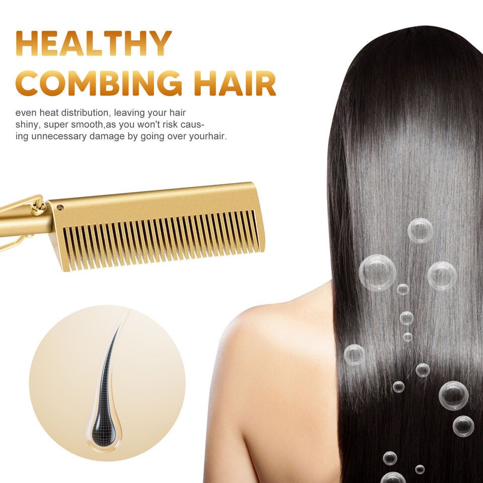Ηλεκτρική Κεραμική Θερμαινόμενη Ισιωτική Χτένα Μαλλιών 45W με Ρυθμιζόμενη Θερμοκρασία Ηλεκτρική Κεραμική Θερμαινόμενη Ισιωτική Χτένα Μαλλιών 45W με Ρυθμιζόμενη Θερμοκρασία
