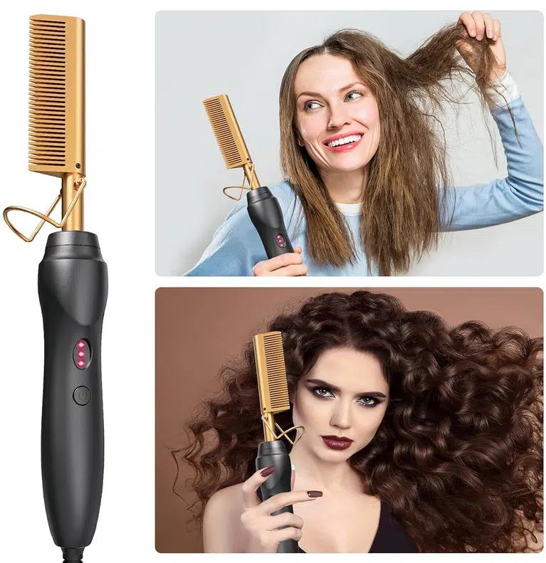 Ηλεκτρική Κεραμική Θερμαινόμενη Ισιωτική Χτένα Μαλλιών 45W με Ρυθμιζόμενη Θερμοκρασία Ηλεκτρική Κεραμική Θερμαινόμενη Ισιωτική Χτένα Μαλλιών 45W με Ρυθμιζόμενη Θερμοκρασία