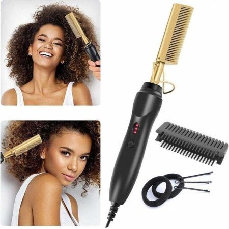 Ηλεκτρική Κεραμική Θερμαινόμενη Ισιωτική Χτένα Μαλλιών 45W με Ρυθμιζόμενη Θερμοκρασία Ηλεκτρική Κεραμική Θερμαινόμενη Ισιωτική Χτένα Μαλλιών 45W με Ρυθμιζόμενη Θερμοκρασία
