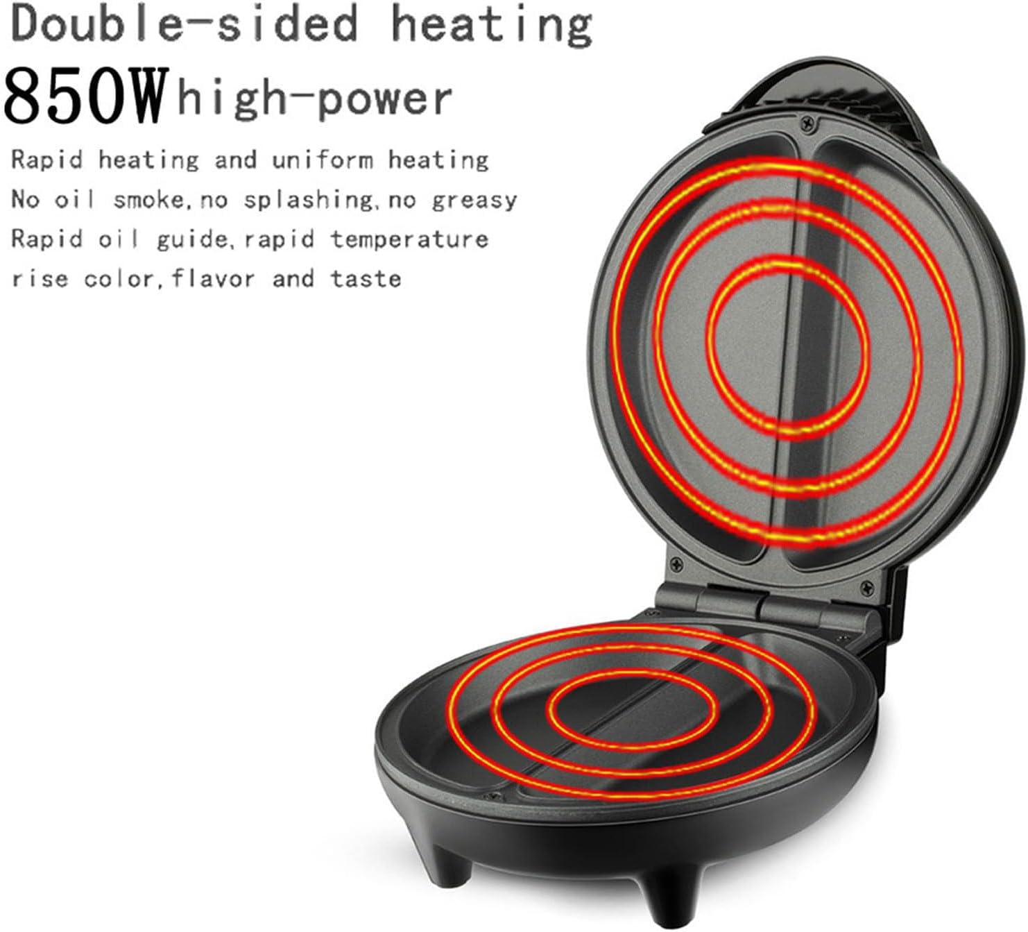 Ηλεκτρική Ομελετιέρα 850W Διπλής Θέρμανσης με Αντικολλητικές Πλάκες & LED Ένδειξη - Raf Ηλεκτρική Ομελετιέρα 850W Διπλής Θέρμανσης με Αντικολλητικές Πλάκες & LED Ένδειξη - Raf