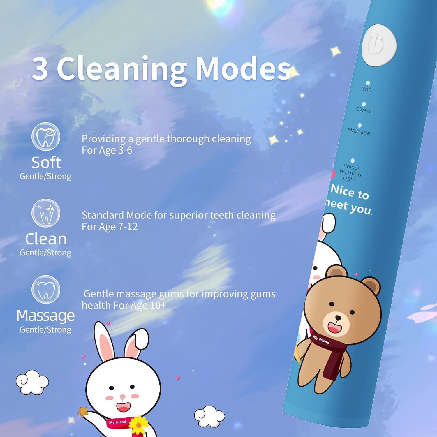 Ηλεκτρική Παιδική Οδοντόβουρτσα με LED και Σχέδια - MDHL Ηλεκτρική Παιδική Οδοντόβουρτσα με LED και Σχέδια - MDHL