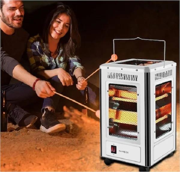 Ηλεκτρική Σόμπα Χαλαζία 2000W Δαπέδου 360 Μοιρών με Θερμοστάτη & Ροδάκια Ηλεκτρική Σόμπα Χαλαζία 2000W Δαπέδου 360 Μοιρών με Θερμοστάτη & Ροδάκια