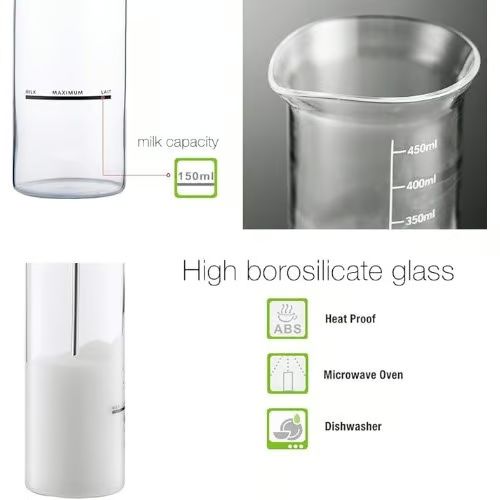Ηλεκτρική Συσκευή για Αφρόγαλα 450ml – Milk Frother Heat Proof Glass Ηλεκτρική Συσκευή για Αφρόγαλα 450ml – Milk Frother Heat Proof Glass