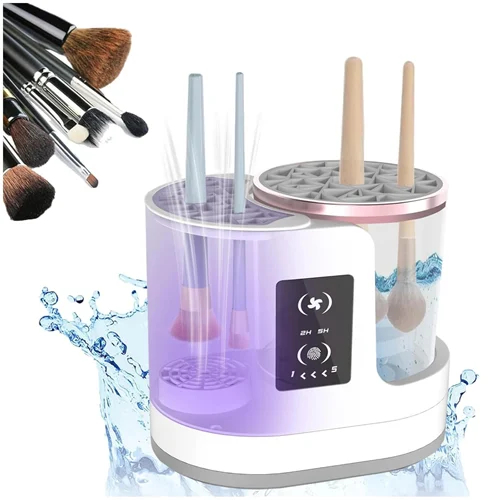 Ηλεκτρική Συσκευή Καθαρισμού Πινέλων Μακιγιάζ Λευκή με Στέγνωμα Ηλεκτρική Συσκευή Καθαρισμού Πινέλων Μακιγιάζ Λευκή με Στέγνωμα