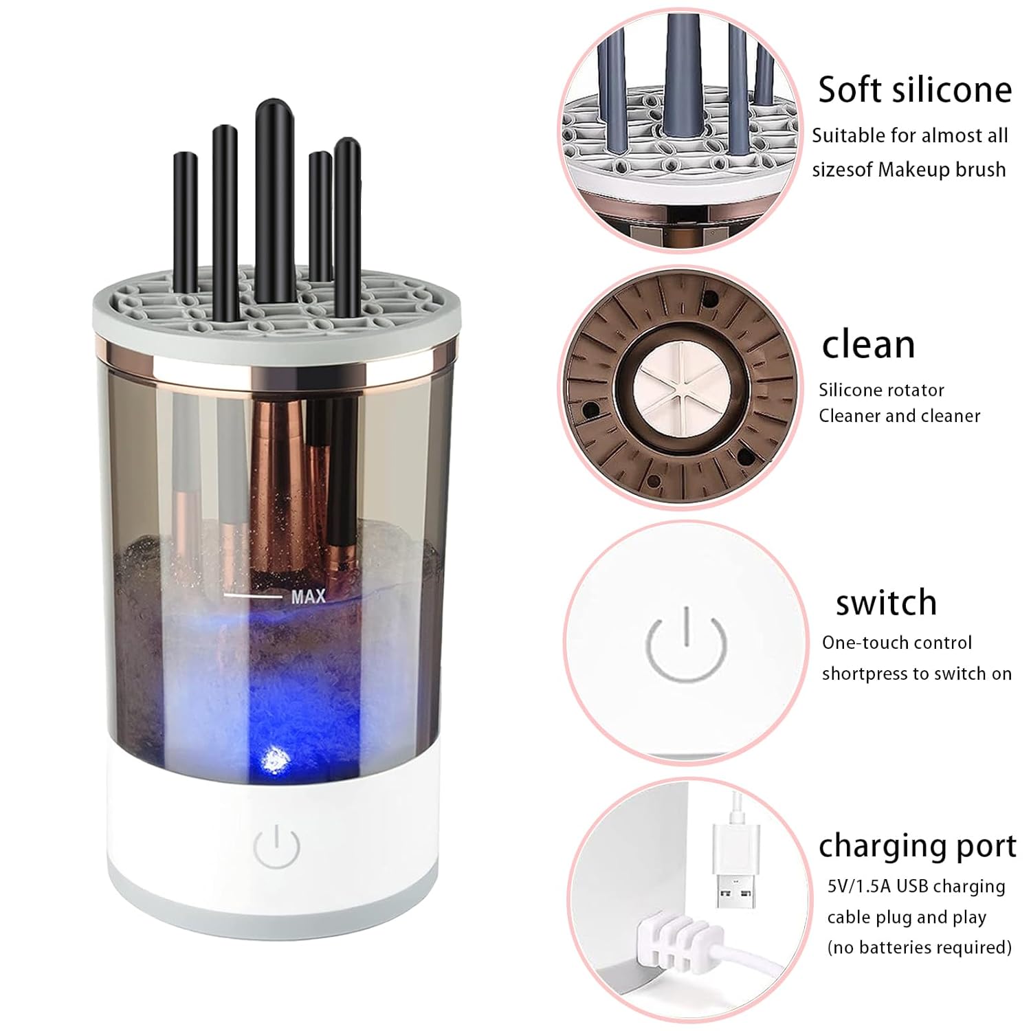 Ηλεκτρική Συσκευή Καθαρισμού Πινέλων Μακιγιάζ με Υπερήχους - Electric Makeup Brush Cleaner Ηλεκτρική Συσκευή Καθαρισμού Πινέλων Μακιγιάζ με Υπερήχους - Electric Makeup Brush Cleaner