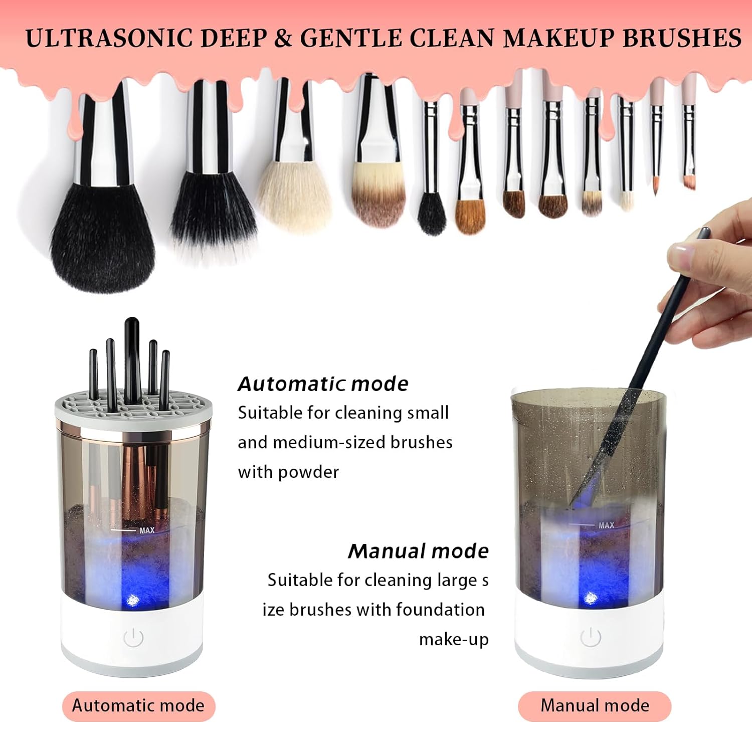 Ηλεκτρική Συσκευή Καθαρισμού Πινέλων Μακιγιάζ με Υπερήχους - Electric Makeup Brush Cleaner Ηλεκτρική Συσκευή Καθαρισμού Πινέλων Μακιγιάζ με Υπερήχους - Electric Makeup Brush Cleaner