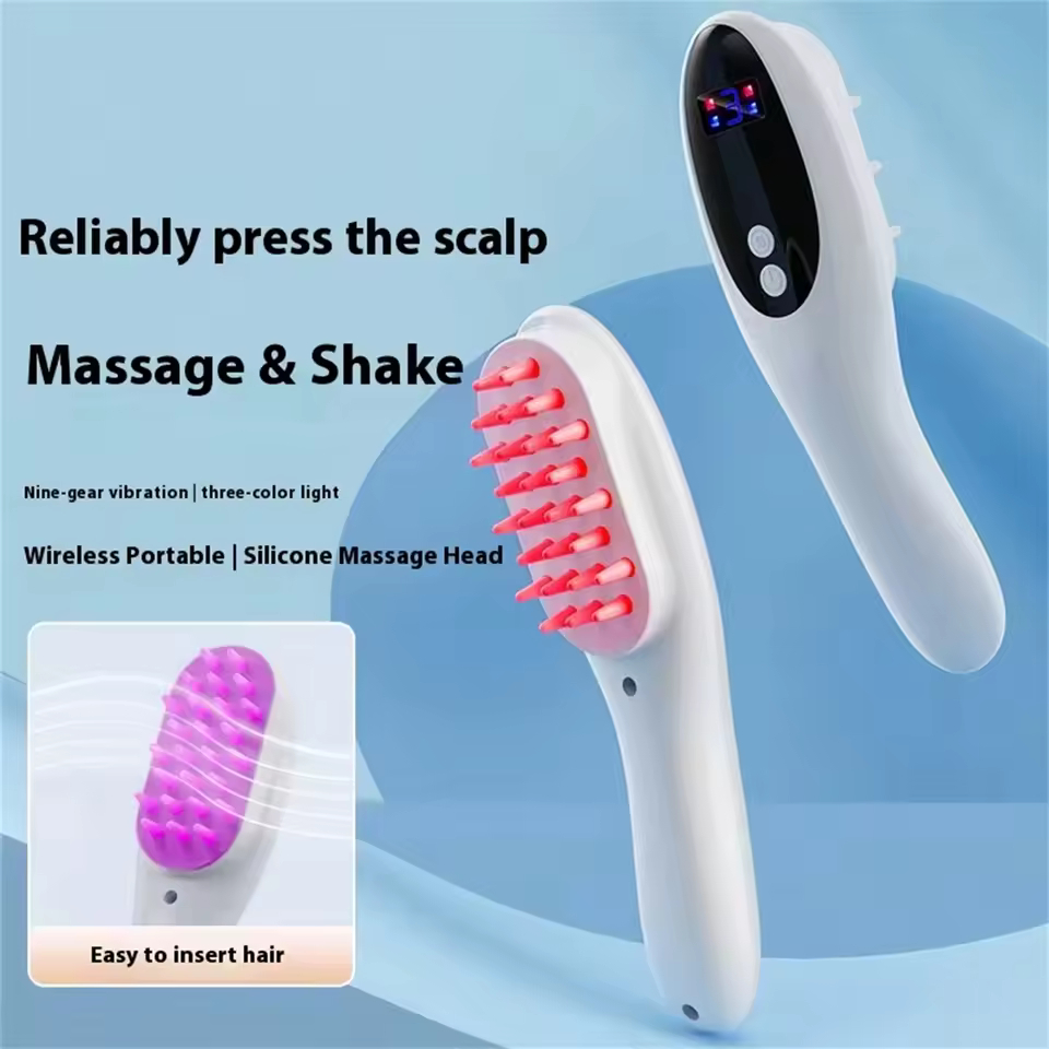 Ηλεκτρική Συσκευή Μασάζ Κεφαλής με Κόκκινο και Μπλε LED - Ενδυνάμωση Τρίχας και Αντιμετώπιση Τριχόπτωσης Ηλεκτρική Συσκευή Μασάζ Κεφαλής με Κόκκινο και Μπλε LED - Ενδυνάμωση Τρίχας και Αντιμετώπιση Τριχόπτωσης