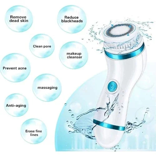 Ηλεκτρική Βούρτσα Καθαρισμού Προσώπου Περιστρεφόμενη με 4 Κεφαλές για Άντρες και Γυναίκες Cnaier Ροζ Ηλεκτρική Βούρτσα Καθαρισμού Προσώπου Περιστρεφόμενη με 4 Κεφαλές για Άντρες και Γυναίκες Cnaier Ροζ