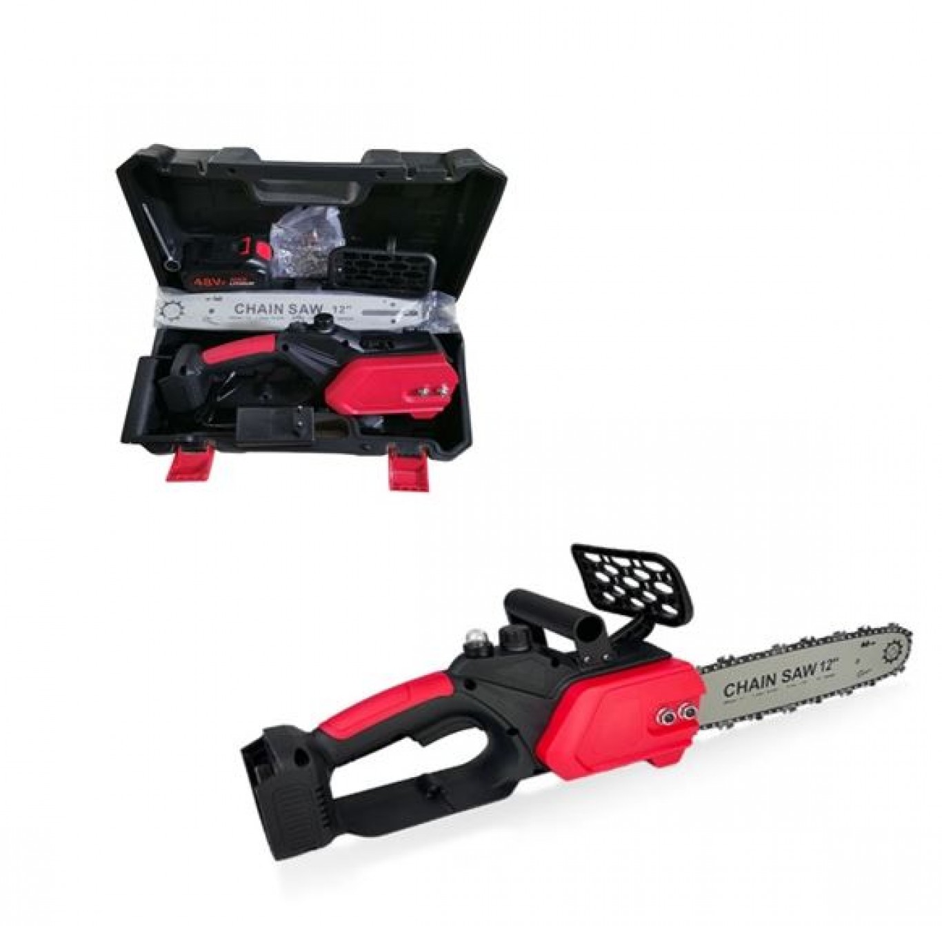 Ηλεκτρικό Επαναφορτιζόμενο Αλυσοπρίονο - Πριόνι με Λάμα 30εκ και 1 Μπαταρία 48v Ηλεκτρικό Επαναφορτιζόμενο Αλυσοπρίονο - Πριόνι με Λάμα 30εκ και 1 Μπαταρία 48v