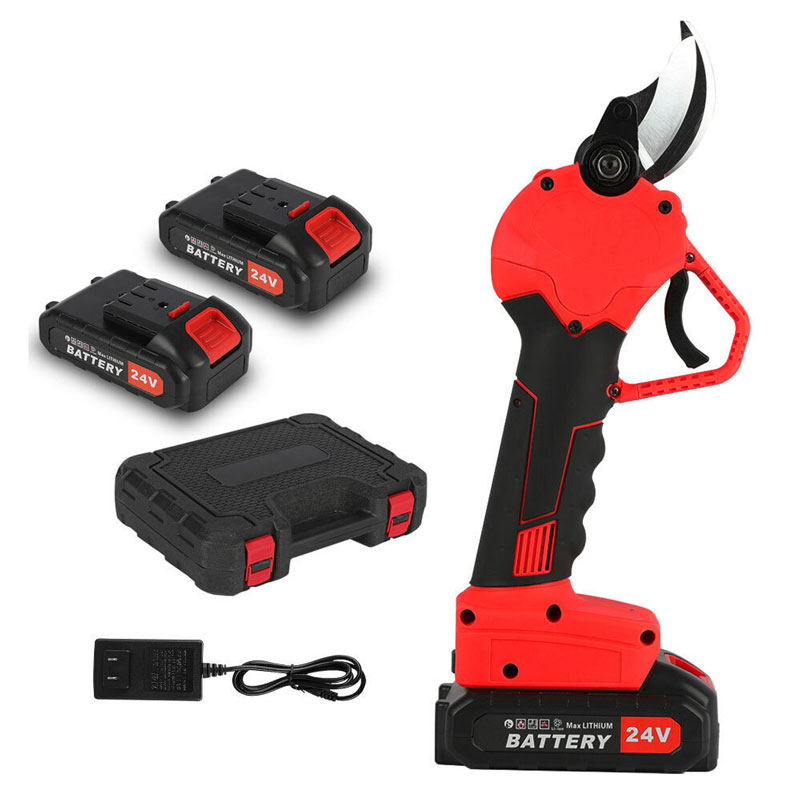 Ηλεκτρικό Επαναφορτιζόμενο Ψαλίδι Κλαδέματος 600W με 2 Μπαταρίες 24V με Διάμετρο Κοπής 30mm - Βαλιτσάκι Μεταφοράς, Εργαλεία Συντήρησης και Ακονίσματος Ηλεκτρικό Επαναφορτιζόμενο Ψαλίδι Κλαδέματος 600W με 2 Μπαταρίες 24V με Διάμετρο Κοπής 30mm - Βαλιτσάκι Μεταφοράς, Εργαλεία Συντήρησης και Ακονίσματος