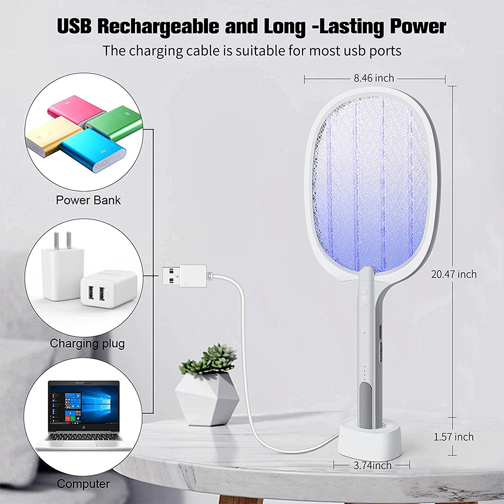 Ηλεκτρικό Eπαναφορτιζόμενο Εντομοκτόνο και Εντομοπαγίδα 2 σε 1 - Ρακέτα Κουνουπιών Μυγοσκοτώστρα Ηλεκτρικό Eπαναφορτιζόμενο Εντομοκτόνο και Εντομοπαγίδα 2 σε 1 - Ρακέτα Κουνουπιών Μυγοσκοτώστρα