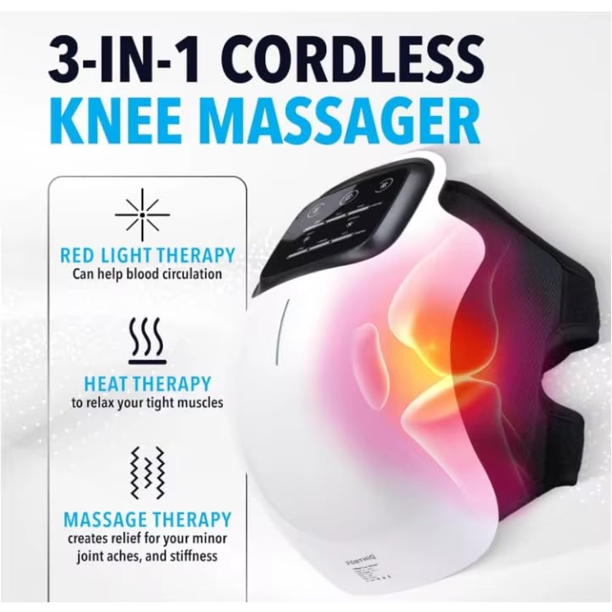 Ηλεκτρικό Μασάζ Γονάτου 3-σε-1 Με Θερμότητα, Δόνηση Και Μαγνητική Θεραπεία Ηλεκτρικό Μασάζ Γονάτου 3-σε-1 Με Θερμότητα, Δόνηση Και Μαγνητική Θεραπεία