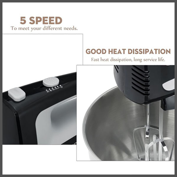 Ηλεκτρικό Μίξερ 5 Ταχυτήτων 3.5L, 400W με Kάδο από Aνοξείδωτο Xάλυβα- Blender Sokany Ηλεκτρικό Μίξερ 5 Ταχυτήτων 3.5L, 400W με Kάδο από Aνοξείδωτο Xάλυβα- Blender Sokany