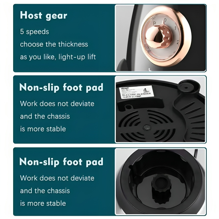 Ηλεκτρικό Μίξερ - Μπλέντερ 1000W - Με Κανάτα 1.5L και Δοχείο Θρυμματισμού - RAF Ηλεκτρικό Μίξερ - Μπλέντερ 1000W - Με Κανάτα 1.5L και Δοχείο Θρυμματισμού - RAF