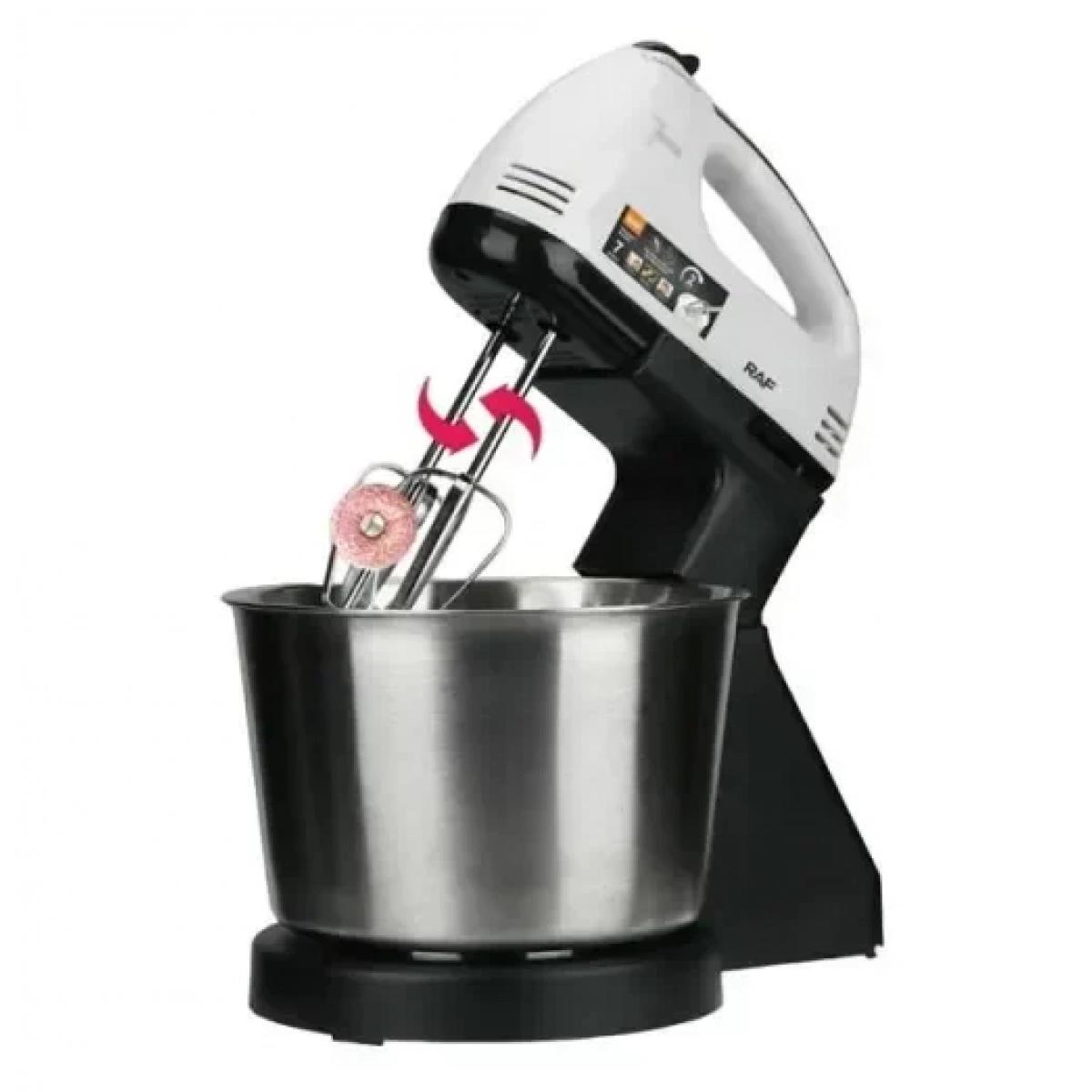 Ηλεκτρικό Μίξερ Χειρός 250W 7 Ταχυτήτων & Κάδο 2L - RAF Ηλεκτρικό Μίξερ Χειρός 250W 7 Ταχυτήτων & Κάδο 2L - RAF