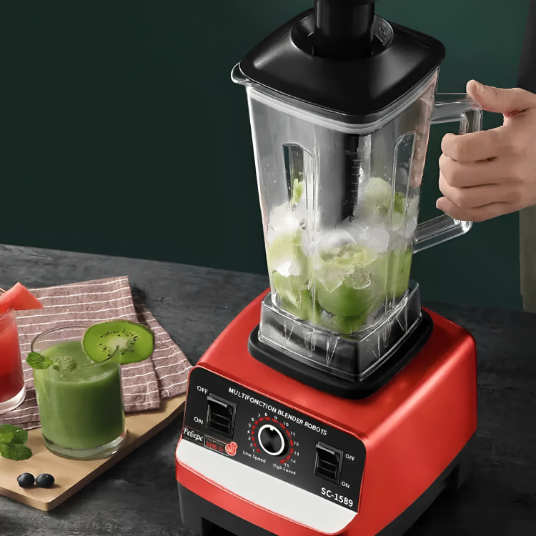 Ηλεκτρικό Μπλέντερ Πολλαπλών Χρήσεων 1000W - Με 15 Ρυθμίσεις Ταχύτητας και Χρονοδιακόπτη - Andowl Ηλεκτρικό Μπλέντερ Πολλαπλών Χρήσεων 1000W - Με 15 Ρυθμίσεις Ταχύτητας και Χρονοδιακόπτη - Andowl