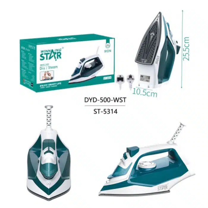 Ηλεκτρικό Σίδερο Ατμού 2000W με Δεξαμενή Νερού Winning Star Ηλεκτρικό Σίδερο Ατμού 2000W με Δεξαμενή Νερού Winning Star