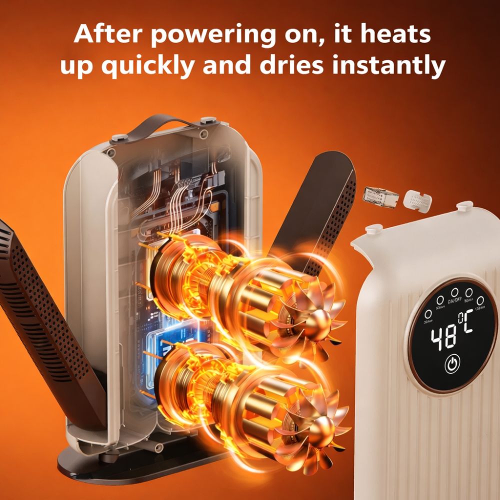 Ηλεκτρικό Στεγνωτικό Παπουτσιών 48°C με Χρονοδιακόπτη και Αποσμητική Λειτουργία Ηλεκτρικό Στεγνωτικό Παπουτσιών 48°C με Χρονοδιακόπτη και Αποσμητική Λειτουργία