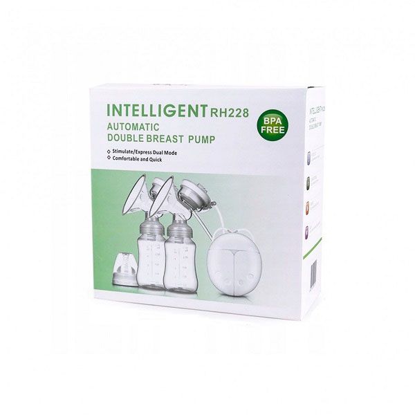 Ηλεκτρικό Θήλαστρο Διπλής Άντλησης με Θύρα USB και 2 Φιάλες 150ml - Λευκό Ηλεκτρικό Θήλαστρο Διπλής Άντλησης με Θύρα USB και 2 Φιάλες 150ml - Λευκό