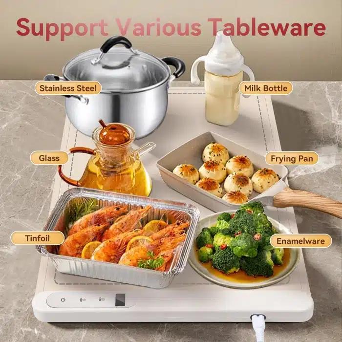 Ηλεκτρικός Δίσκος Θέρμανσης Tροφίμων με Ρυθμιζόμενη Θερμοκρασία για Μπουφέ Ηλεκτρικός Δίσκος Θέρμανσης Tροφίμων με Ρυθμιζόμενη Θερμοκρασία για Μπουφέ