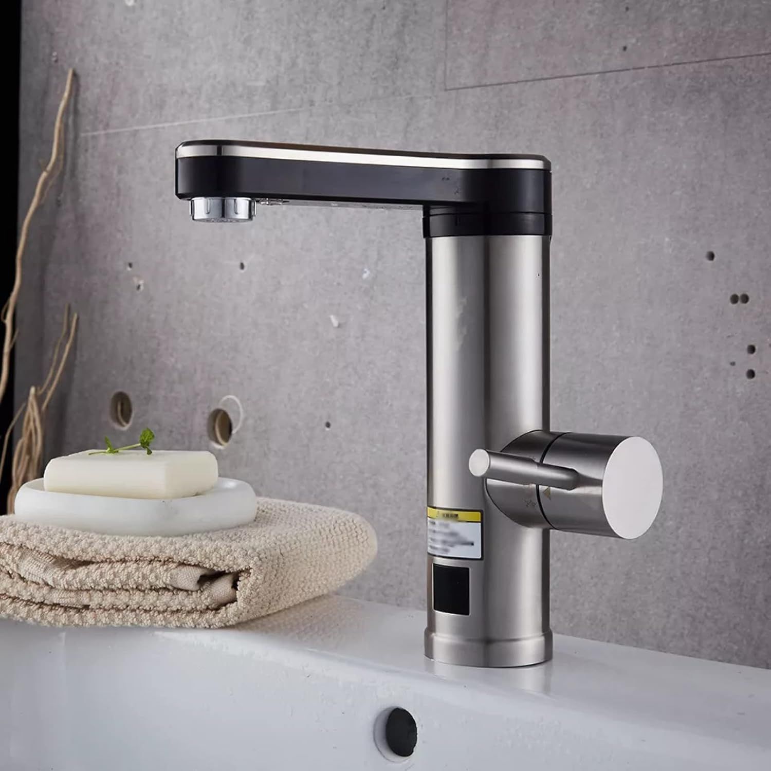 Ηλεκτρικός Έξυπνος Κεντρικός Μονοφασικός Ταχυθερμαντήρας Βρύση Μπάνιου Κουζίνας Με Οθόνη LCD 3300W Ηλεκτρικός Έξυπνος Κεντρικός Μονοφασικός Ταχυθερμαντήρας Βρύση Μπάνιου Κουζίνας Με Οθόνη LCD 3300W