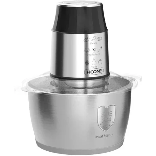 Ηλεκτρικός Κόφτης με 4 λεπίδες Από Ανοξείδωτο Ατσάλι, 2 Ταχυτήτων - 300W Χωρητικότητας 2lt Hoomei Ηλεκτρικός Κόφτης με 4 λεπίδες Από Ανοξείδωτο Ατσάλι, 2 Ταχυτήτων - 300W Χωρητικότητας 2lt Hoomei
