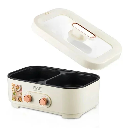 Ηλεκτρικός Μάγειρας με Ρυθμιζόμενη Θερμοκρασία, Αντοκολλητική Επιφάνεια 6L 2000W RAF – Λευκό Ηλεκτρικός Μάγειρας με Ρυθμιζόμενη Θερμοκρασία, Αντοκολλητική Επιφάνεια 6L 2000W RAF – Λευκό
