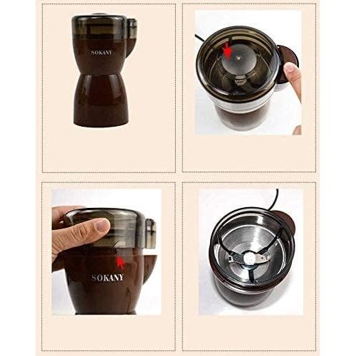 Ηλεκτρικός Μύλος Άλεσης Καφέ Sokany 180W Χωητικότητας 100gr- Καφέ Χρώμα Ηλεκτρικός Μύλος Άλεσης Καφέ Sokany 180W Χωητικότητας 100gr- Καφέ Χρώμα