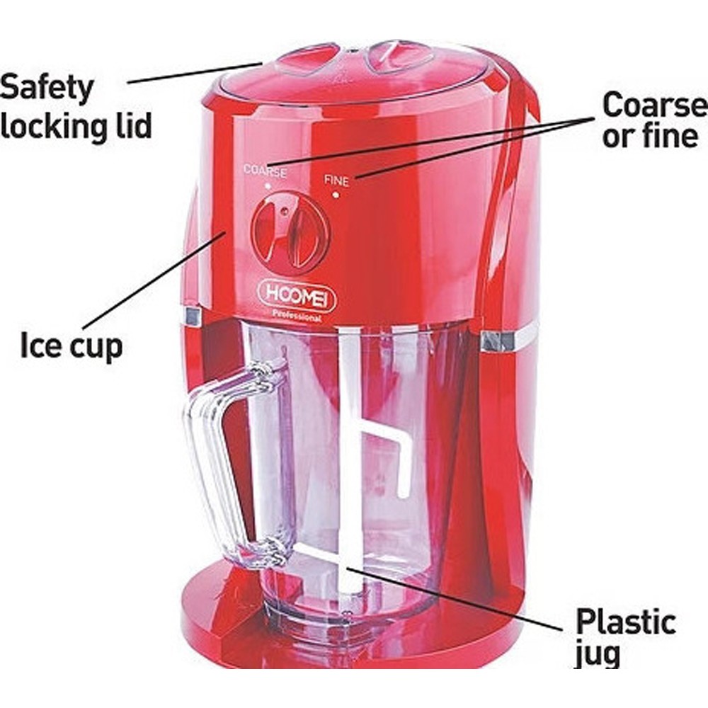 Ηλεκτρικός Παγοθραύστης με Ισχύ 25W, Αντιολισθητική Πόδια, Επιλογή Μεγέθους Πάγου και Χωρητικότητα 1.1 Λίτρα Hoomei Κόκκινος Ηλεκτρικός Παγοθραύστης με Ισχύ 25W, Αντιολισθητική Πόδια, Επιλογή Μεγέθους Πάγου και Χωρητικότητα 1.1 Λίτρα Hoomei Κόκκινος