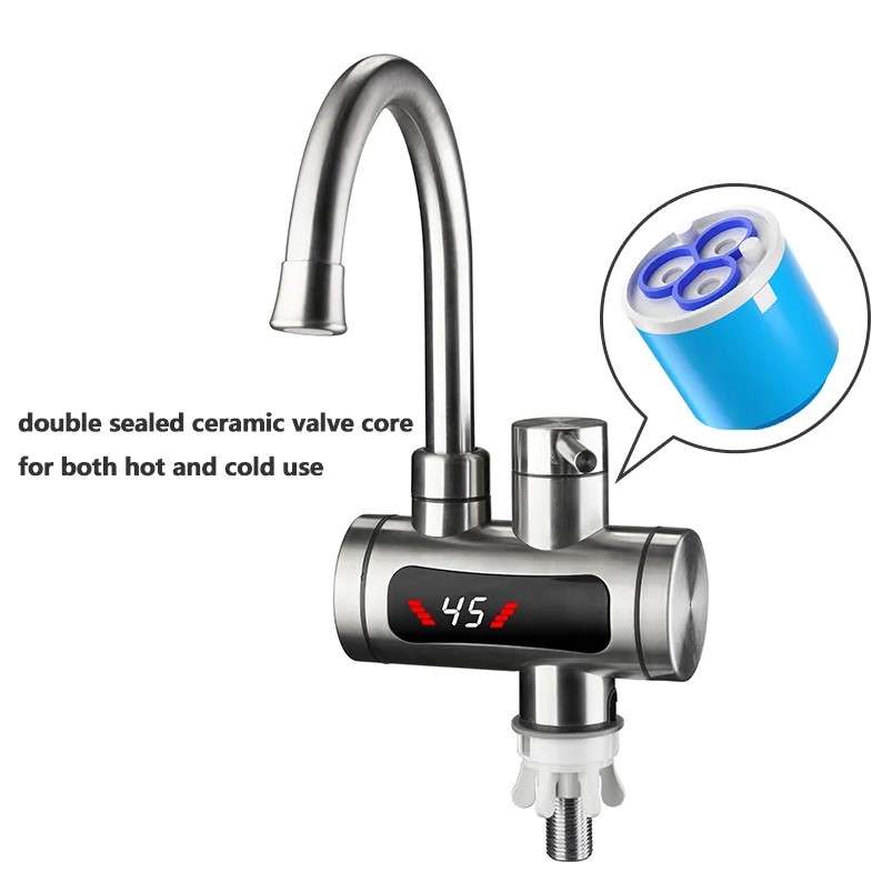 Ηλεκτρικός Ταχυθερμαντήρας 3300W - Βρύση INOX με Οθόνη LED Ηλεκτρικός Ταχυθερμαντήρας 3300W - Βρύση INOX με Οθόνη LED