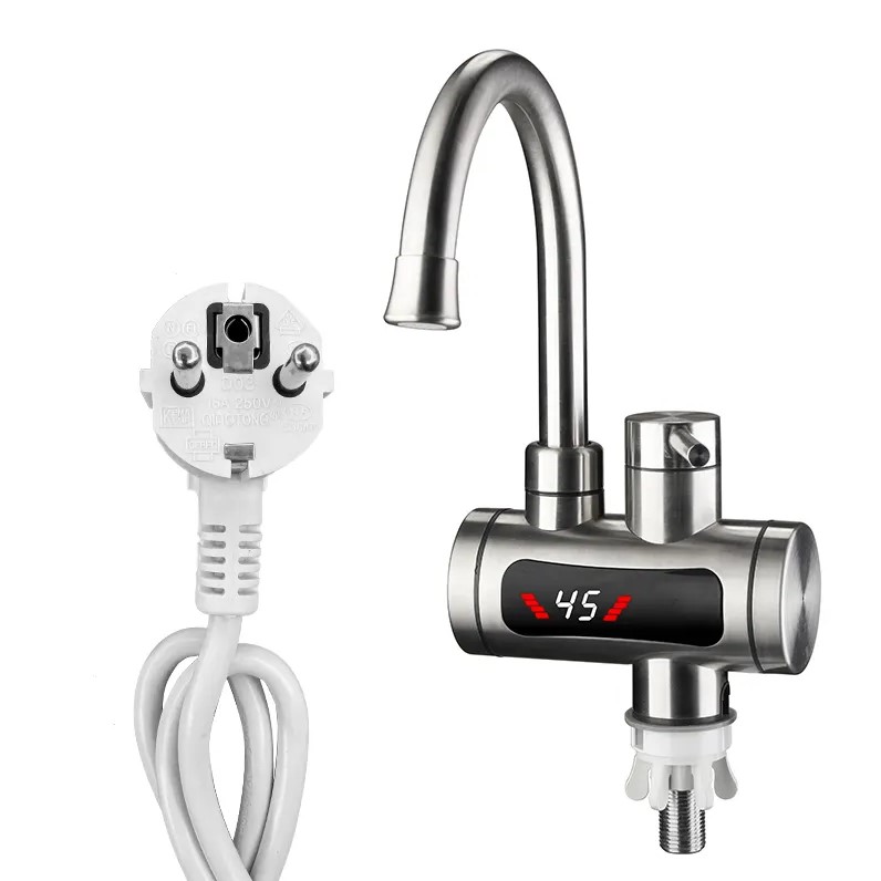 Ηλεκτρικός Ταχυθερμαντήρας 3300W - Βρύση INOX με Οθόνη LED Ηλεκτρικός Ταχυθερμαντήρας 3300W - Βρύση INOX με Οθόνη LED