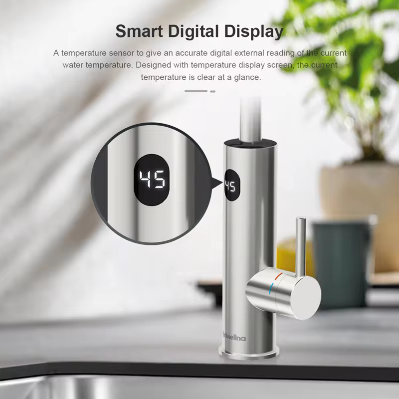 Ηλεκτρικός Ταχυθερμαντήρας 3300W - Βρύση INOX με Οθόνη LED Ηλεκτρικός Ταχυθερμαντήρας 3300W - Βρύση INOX με Οθόνη LED