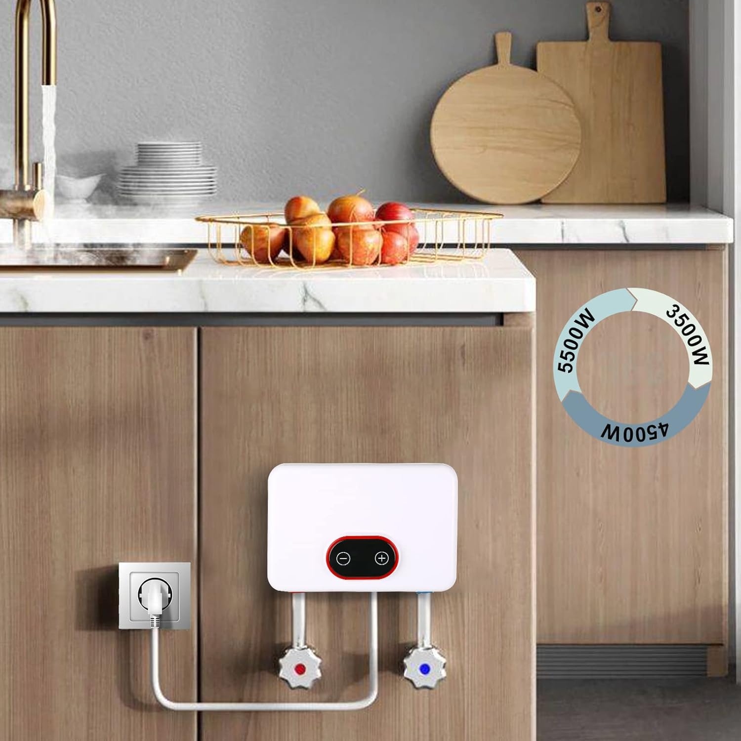 Ηλεκτρικός Ταχυθερμαντήρας - Ταχιθερμοσίφωνας Μπάνιου Μονοφασικός 5500W με Οθόνη LED Ηλεκτρικός Ταχυθερμαντήρας - Ταχιθερμοσίφωνας Μπάνιου Μονοφασικός 5500W με Οθόνη LED