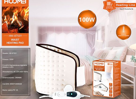 Ηλεκτρικός Θερμαντήρας - Θερμοφόρα Μέσης 100W Hoomei Μπέζ 28x69εκ Ηλεκτρικός Θερμαντήρας - Θερμοφόρα Μέσης 100W Hoomei Μπέζ 28x69εκ