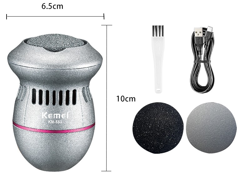 Ηλεκτρικός Τροχός Ποδιών USB 2 Ταχυτήτων για Αφαίρεση Κάλων – Επαναφορτιζόμενη Συσκευή Περιποίησης Πελμάτων - Kemei Ηλεκτρικός Τροχός Ποδιών USB 2 Ταχυτήτων για Αφαίρεση Κάλων – Επαναφορτιζόμενη Συσκευή Περιποίησης Πελμάτων - Kemei