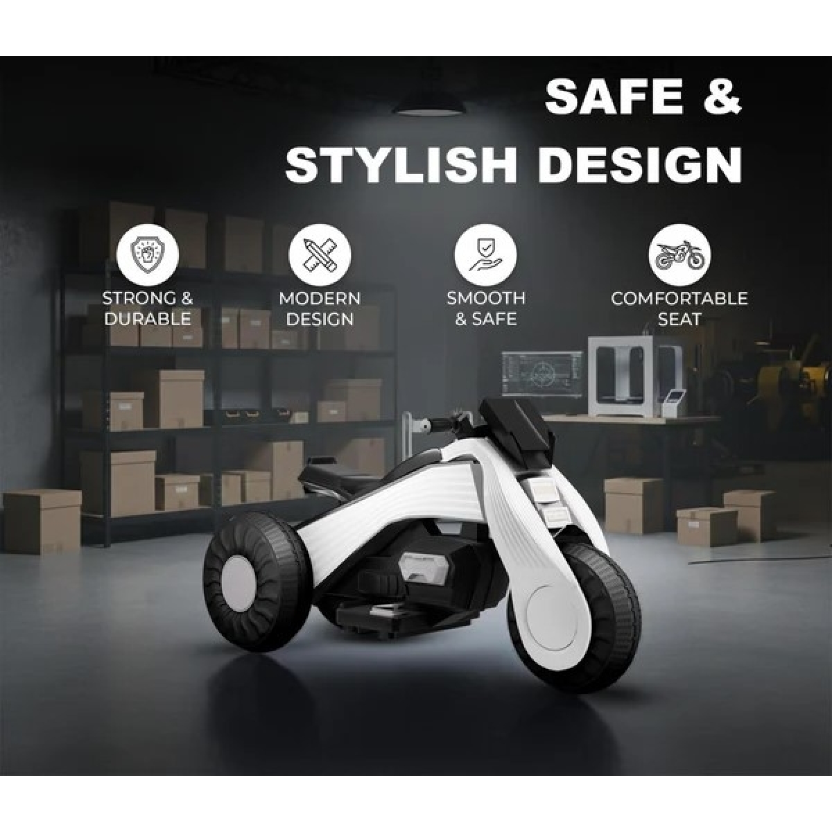 Ηλεκτροκίνητο Παιδικό Τρίτροχο Σκούτερ 6V Με Μουσική & LED για Παιδιά 3+ Κόκκινο Ηλεκτροκίνητο Παιδικό Τρίτροχο Σκούτερ 6V Με Μουσική & LED για Παιδιά 3+ Κόκκινο