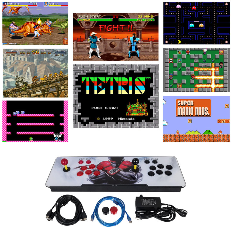 Ηλεκτρονική Ρετρό Παιχνιδοκονσόλα με 2 Joysticks & Σύνδεση μέσω HDMI ή VGA Ηλεκτρονική Ρετρό Παιχνιδοκονσόλα με 2 Joysticks & Σύνδεση μέσω HDMI ή VGA