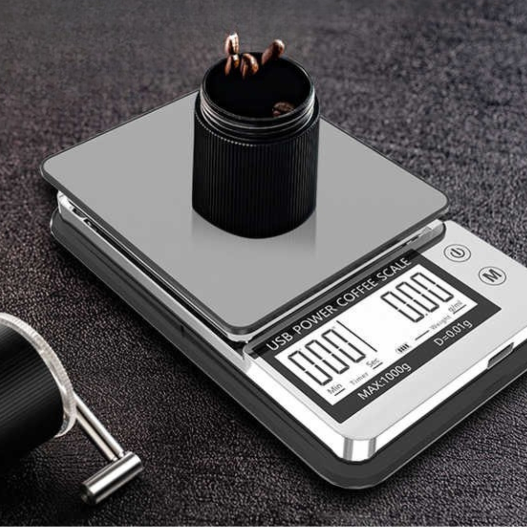 Ηλεκτρονική Ζυγαριά Εκχύλισης Καφέ με Χρονοδιακόπτη και Υποδιαίρεση 1000g Ηλεκτρονική Ζυγαριά Εκχύλισης Καφέ με Χρονοδιακόπτη και Υποδιαίρεση 1000g