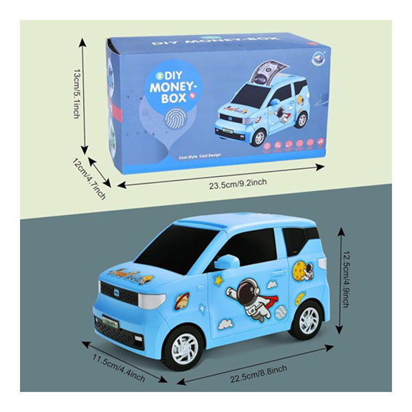 Ηλεκτρονικός Κουμπαράς για Παιδιά σε Σχήμα Αυτοκινήτου Πράσινος Ηλεκτρονικός Κουμπαράς για Παιδιά σε Σχήμα Αυτοκινήτου Πράσινος