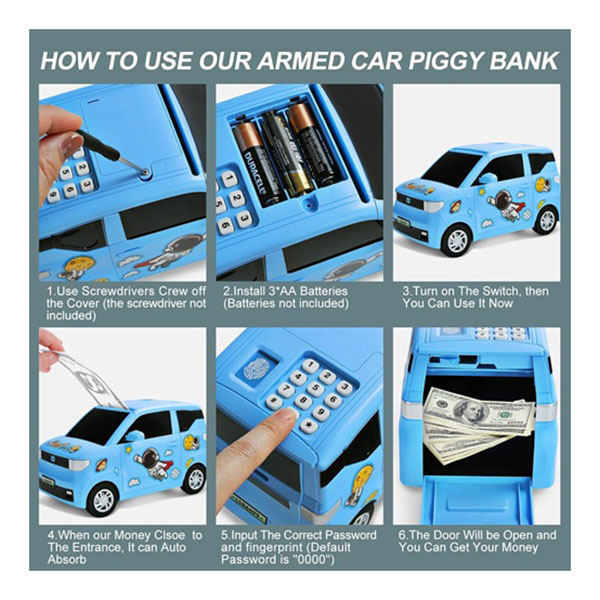 Ηλεκτρονικός Κουμπαράς για Παιδιά σε Σχήμα Αυτοκινήτου Πράσινος Ηλεκτρονικός Κουμπαράς για Παιδιά σε Σχήμα Αυτοκινήτου Πράσινος