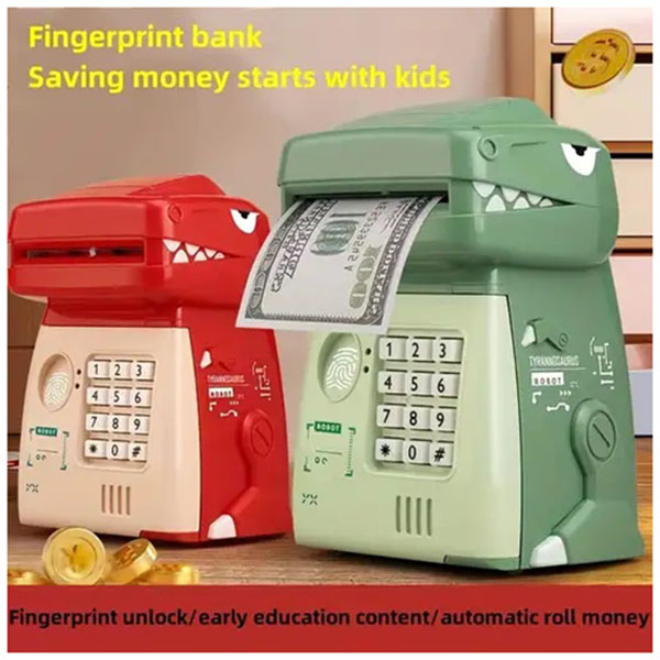 Ηλεκτρονικός Κουμπαράς για Παιδιά σε Σχήμα Δεινόσαυρου Πράσινος Ηλεκτρονικός Κουμπαράς για Παιδιά σε Σχήμα Δεινόσαυρου Πράσινος