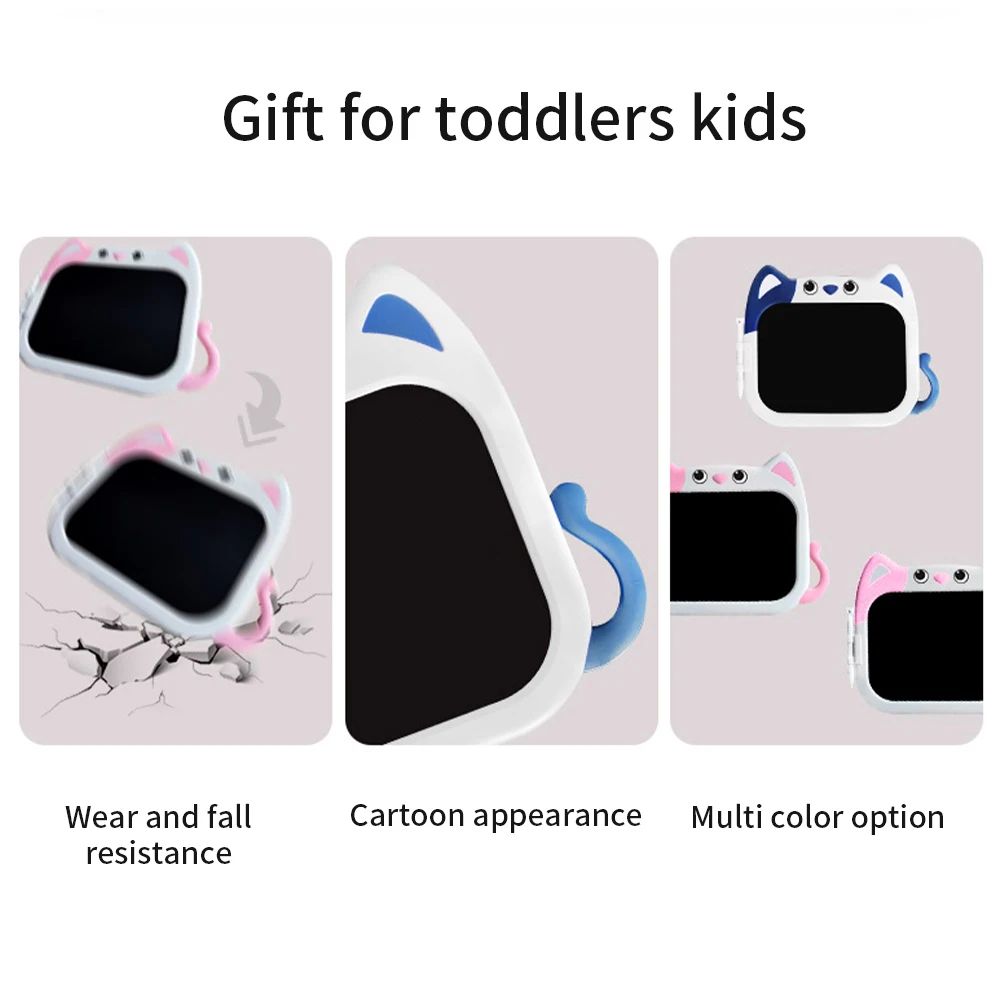 Ηλεκτρονικός Πίνακας - Ταμπλέτα Γραφής LCD Γάτα με Γραφίδα για Παιδιά - Άσπρο - Ροζ Ηλεκτρονικός Πίνακας - Ταμπλέτα Γραφής LCD Γάτα με Γραφίδα για Παιδιά - Άσπρο - Ροζ