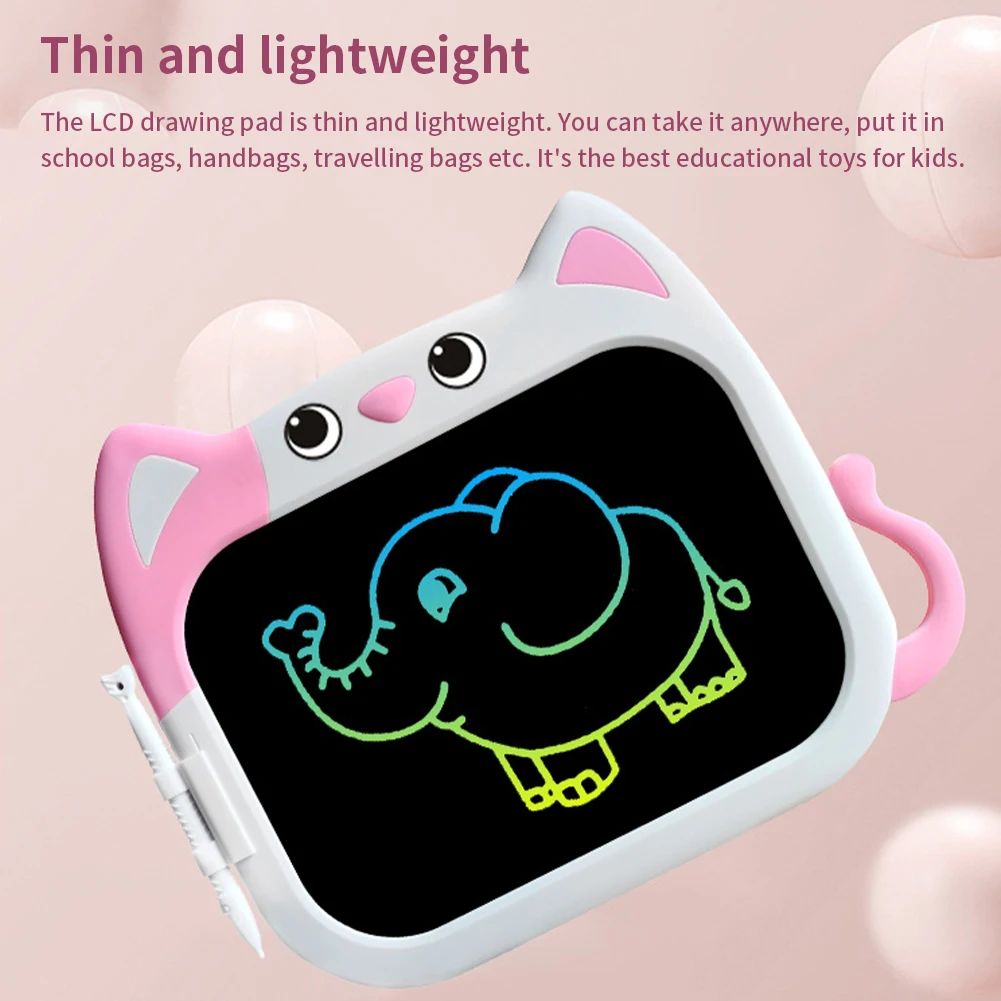 Ηλεκτρονικός Πίνακας - Ταμπλέτα Γραφής LCD Γάτα με Γραφίδα για Παιδιά - Άσπρο - Ροζ Ηλεκτρονικός Πίνακας - Ταμπλέτα Γραφής LCD Γάτα με Γραφίδα για Παιδιά - Άσπρο - Ροζ